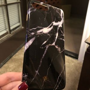 Black marble iPhone 7/8 plus phone case